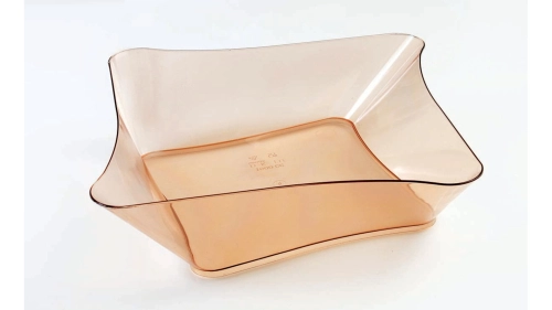 Wavy quadrilateral bowl with or without cap 1.050cc