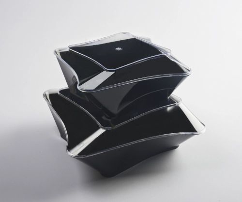 Μπολ τετράπλευρα κυματιστά με ή χωρίς καπάκι 250cc