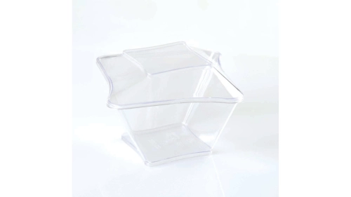 Μπολ βάπτισης τετράπλευρα κυματιστά 300 σετ με καπάκι  120cc